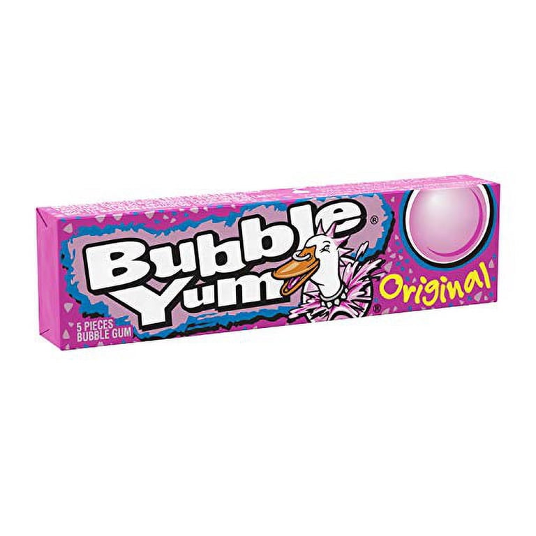 BUBBLE YUM Bubble Gum, Original, 5 Pieces (Pack of 18) - Walmart.com