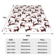 thumbnail image 3 of Pofeuu Christmas Plaid Moose Print Ultra-Soft Micro Fleece Blanket,for Bed Or Sofa,All Season Throw Blankets Flannel Blanket-50"x40", 3 of 7