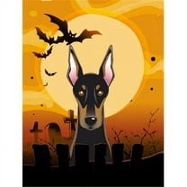 Caroline's Treasures BB1803GF Halloween Doberman Flag Garden Size , Small, multicolor