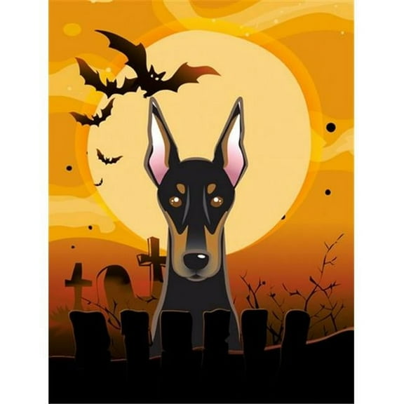 Caroline's Treasures BB1803GF Halloween Doberman Flag Garden Size , Small, multicolor