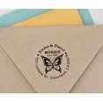 thumbnail image 4 of Printtoo Self Inking Custom Round Butterfly Design Address Return Rubber Stamp Personalized Stamper-Red, 4 of 4