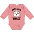 thumbnail image 3 of Inktastic Cute Panda Gift for Girls Girls Long Sleeve Baby Bodysuit, 3 of 5