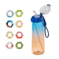 thumbnail image 1 of Botella de 850 ml, juego de botella de agua actualizada con pajita para beber de 7 cápsulas, botella de agua para exteriores, 1 of 9