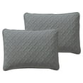 thumbnail image 5 of VCNY Home Nina 3-Piece Grey Geometric Quilt Set, Full/Queen, Adult, Unisex, 5 of 5