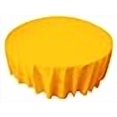 thumbnail image 3 of TCpop90R-YellowDrkP47 LA Linen Nappe en Popeline de Polyester, Jaune Foncé - 90 Po. Rond, 3 of 3