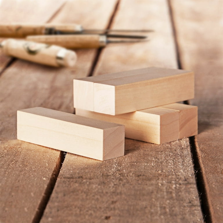 Set of 8, Smooth Carving/Whittling Wood Blocks- Set of Basswood Kit #10
