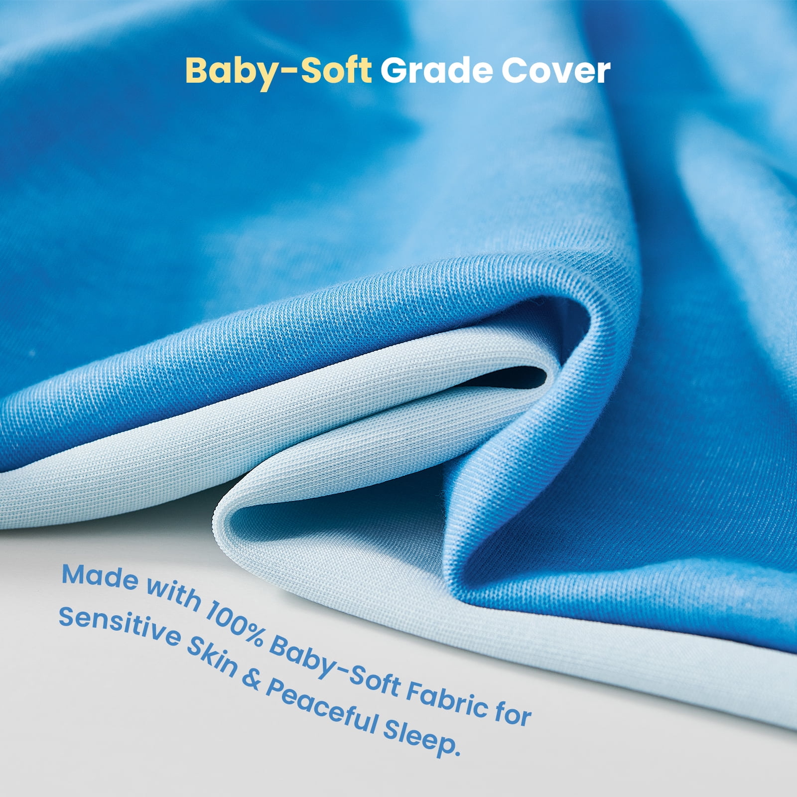BaybyNest Crib Mattress 52"x27.5"x6" Crib Mattress, Dual-Sided 100% Knitted Fabric Moisture-Non-Toxic Wicking Cover