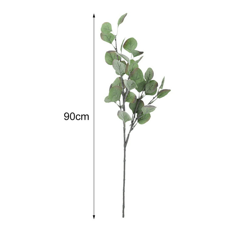 NOLAST 19 Faux Eucalyptus Leaves Stems Fake Silver Dollar Eucalyptus  Leaves Branches Artificial Flowers for Home Party Wedding Decoration 3  Pieces