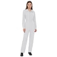 thumbnail image 1 of Manyakai Combinaisons pour Femmes Mode Combinaison à Boutons Décontractée Col Rabattu Manches Longues Tenue de Travail Blanc TG, 1 of 5