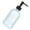 Frosted white, variant on 410ml Lotions Bottle Glass Soap Dispenser with Stainless Steel Press Liquid Soap Container for Kitchen Bathroom