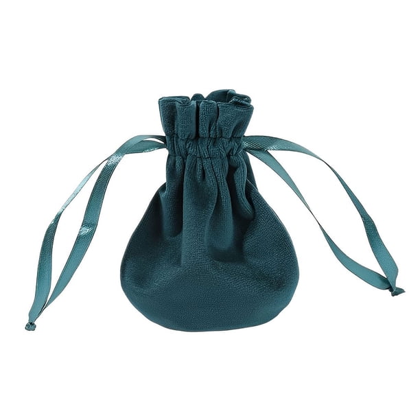 Cateissary Bolsas de terciopelo para joyas, almacenamiento de juguetes de maquillaje, organizador a prueba de polvo, bolsa de regalo para Almacenamiento y organización del hogar Azul