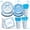Blue, variant on 168Pcs Purple Bow Birthday Party Supplies Party Packs , Coquette Birthday Decorations Include Include Plates, Napkins, Cups, Cutlery, For Purple Bow Girls Theme Party Supplies Tableware Set| Serves 2