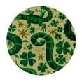 thumbnail image 2 of JEUXUS St. Patrick's Day Clover Round Tablecloth Holiday Green Clover Table Cover Polyester Waterproof Reusable Fabric for Party Dinning Patio Outdoor Table Decor, Circle White, 2 of 7