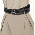 thumbnail image 3 of OULII 1Pack Wide Black Punk Belts For Women In Metal And Pu For Versatile Use, 3 of 8