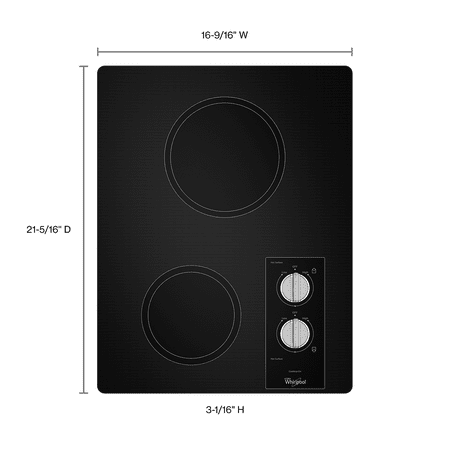 Whirlpool - 14" Electric Cooktop - Black