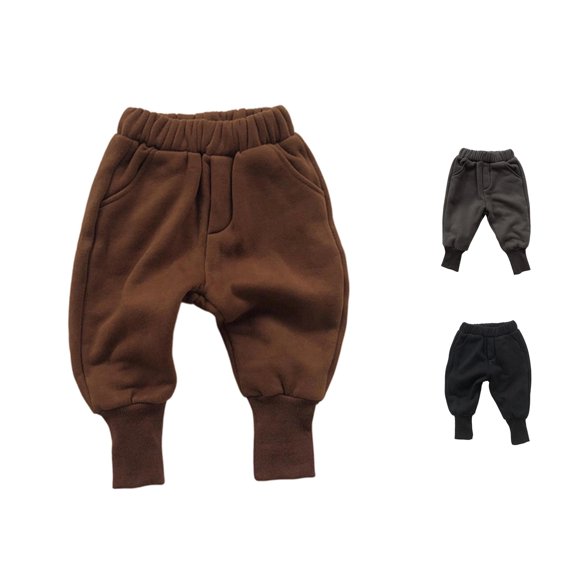 FYDUU Toddler Boys Sweatpants Elastic Waist Casual Joggers Fall Winter Pants Solid Color Comfort Fit Trousers Back To School Clothes Versatile Pants 12-24 Months