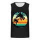 thumbnail image 3 of Mens Camisetas de Verano Casual sin Mangas de Impresión Suéter Cuello Redondo Deportes Superior, Poliéster, 3 of 4