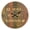 Multicolor, variant on Taran Designs Keaton Solid Wood Wall Clock in Brown Multicolor