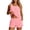 Pink, variant on Busydd Tankini Swimsuits for Women Trendy Solid Color Tankinis Beachwear Round Neck Built In Bra Tank Top and Pockets Boyshorts Womens Bathing Suits S