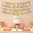 thumbnail image 4 of Angolio 2 Pancartas Florales De Arpillera Para Baby Shower, Decoración Para Colgar En La Pared, Diseño Floral Con Cuerda Para Baby Shower, Pancarta Colgante Para Decoración De Fiestas Temáticas, Decor, 4 of 5