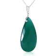 thumbnail image 2 of Galaxy Gold GG 14K White Gold Deep Green Chalcedony Briolette Necklace - Abundance & Joy - 16" to 24" - Fine Jewelry for Women, 2 of 3