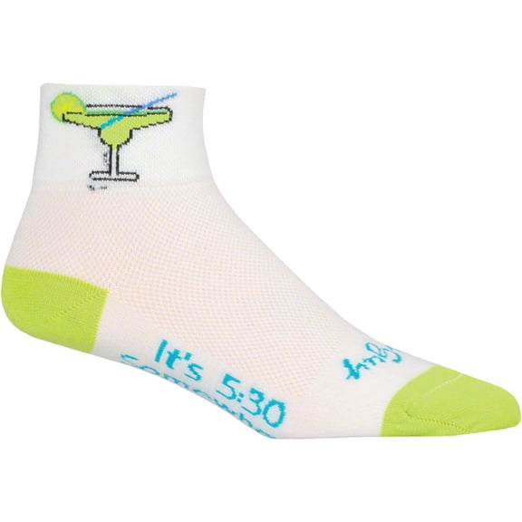 SockGuy Classic Margarita Women's Sock: White SM/MD
