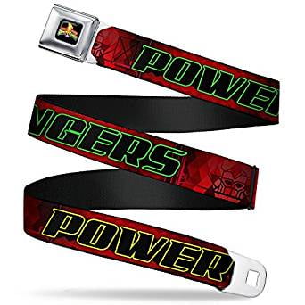Seatbelt Belt - Power Rangers - V.21 Adj 24-38' Mesh New pra-wpr046