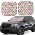 thumbnail image 2 of Uemuo Flower Printed 2 PCS Car Windshield Sun Shade, Auto Sun Heat and UV Rays Blocker, Foldable Automotive Front Window Sunshade Protector, 2 of 7