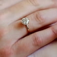 thumbnail image 2 of 1Ct Lab Created Diamond Round Cut Solitaire Fancy Engagement Ring 14K Yellow Gold Plated, 2 of 3