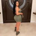 thumbnail image 4 of Casual Drawstring Mini Skirt (L, Green), 4 of 4