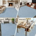 thumbnail image 6 of Vintage Sky Blue Large Area Rugs for Bedroom Living Room, Soft Non Slip Carpet Bedside Rug, Farmhouse Retro Solid Color Linen Texture Rectangular Floor Cover Kitchen Accent Rug 6'x9' for Office, 6 of 9