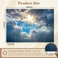 thumbnail image 3 of Enchanted Forest Wallpaper Dramatic Sky Sun Breaking Dark Clouds Peel and Stick Wall Murals 69"H x 96"W Removable PVC Wall Paper Self-Adhesive Wall Paintings for Bedroom Living Room, 3 of 7
