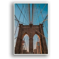 IDEA4WALL Framed Canvas Wall Art for Living Room, Bedroom Brooklyn Bridge and New York City Canvas Prints for Modern Home Decoration Ready to Hang