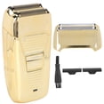 thumbnail image 3 of Afeitadora eléctrica recargable y portátil para hombres (dorada), 3 of 14