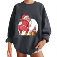 thumbnail image 1 of Navidad moda mujer casual manga larga impreso damas sudaderas tops Fridja ghj987+5119, 1 of 6
