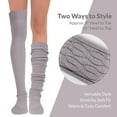 thumbnail image 2 of allydrew Winter Warm Over the Knee Thigh High Long Boot Socks, Gray, 2 of 4