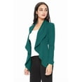 thumbnail image 2 of Women's Elegant Solid Stretch Open Front Long Sleeve Blazer Jacket, 2 of 5