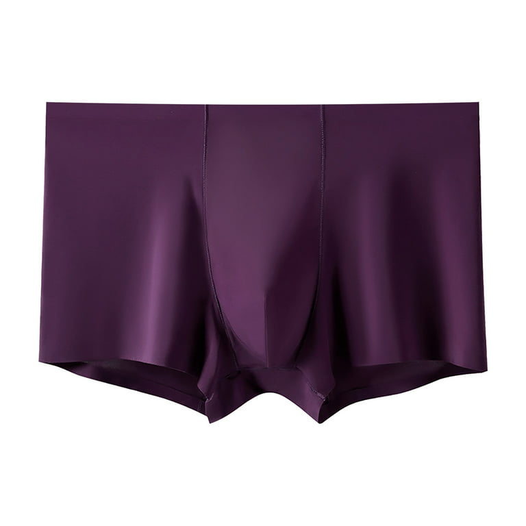 Miayilima Men'S Underwear Boxers Briefs Soft Comfortable Cotton Underwear  Trunks Purple Xxl 