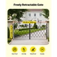 thumbnail image 2 of VEVOR Double Folding Security Gate, Lockable Scissor Gate with 360° Swivel Casters, Outdoor Barricade Steel Retractable Gates, for Entry Security, Garage, Warehouse & Pool, 125.98 x 63.19 in (W x H), 2 of 9