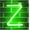 Z, variant on Letter Neon Lights, LED Neon Night Light Neon Lights Wall Decorative Night Light for Kids Bedroom Battery USB Operated Green