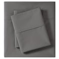 thumbnail image 1 of Madison Park Cotton Single Pick Peached/Brushed Percale Sheet Set in Charcoal, 1 of 5