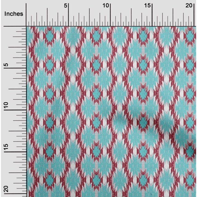 oneOone Polyester Lycra Fabric Aztec Ikat Print Fabric By Yard 56 Inch Wide