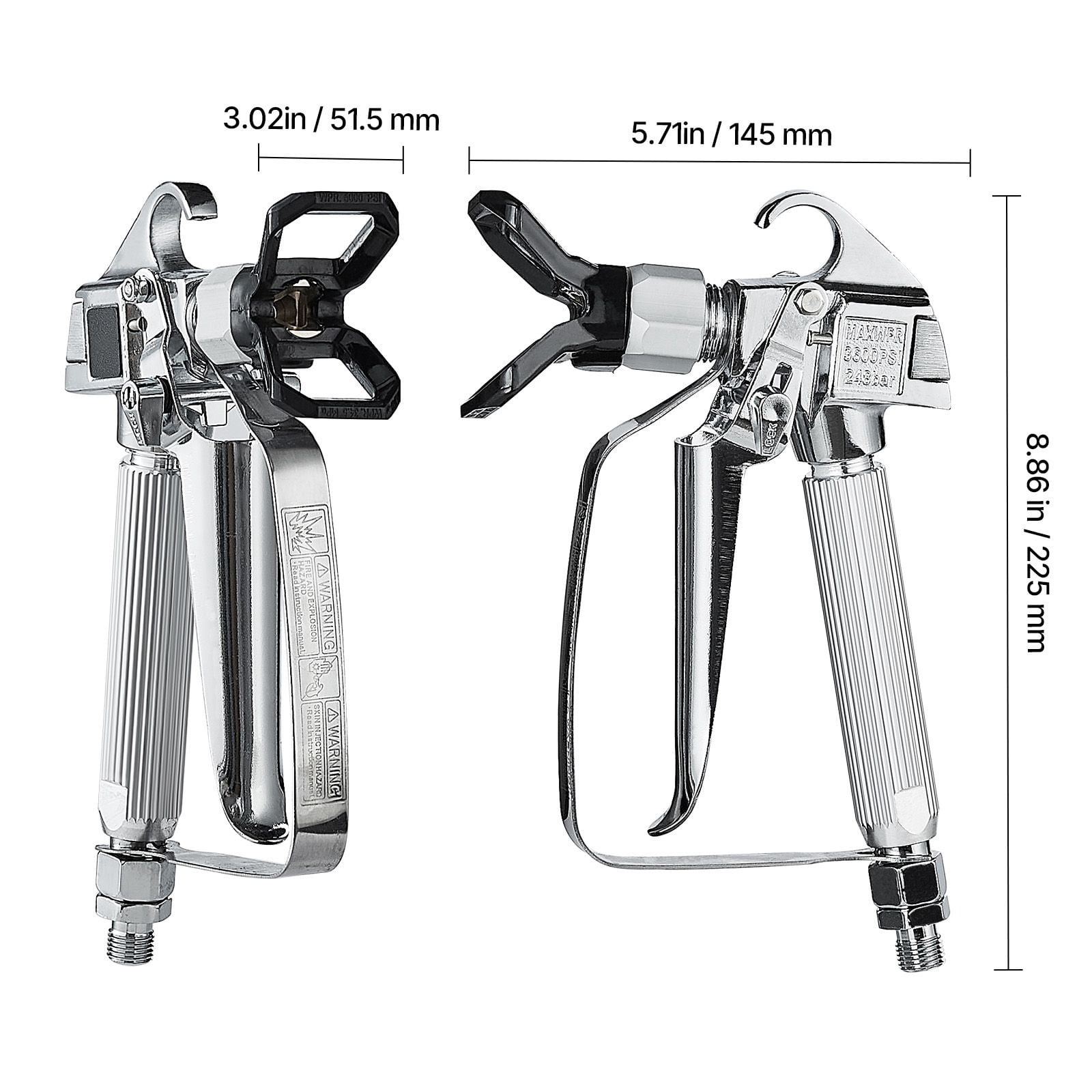 Airless Paint Sprayer Gun Compatible with 517 Nozzle, Professional Grade Efficient Spraying, Multi-Brand Compatible Paint Spray Gun for Home DIY Pro