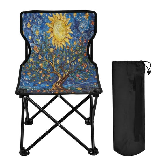 BZSMCE Camping Chairs Modern Radiant Trees Of Life Pattern Folding chair