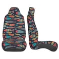 thumbnail image 3 of Fuzoiu Colorful Fish Print Seat Covers Set, Car Seat Covers Front Seats, Car Seat Protector, Car Seat Cushion, Seat Covers Carseat Cover Universal Fit for Most Cars, 3 of 7