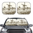 thumbnail image 2 of Cauagu Dutch Windmill Print Car Front Windshield Sun Shade,Foldable Anti-UV Car Sunshade for Front Window for Most Vehicles-Large, 2 of 6