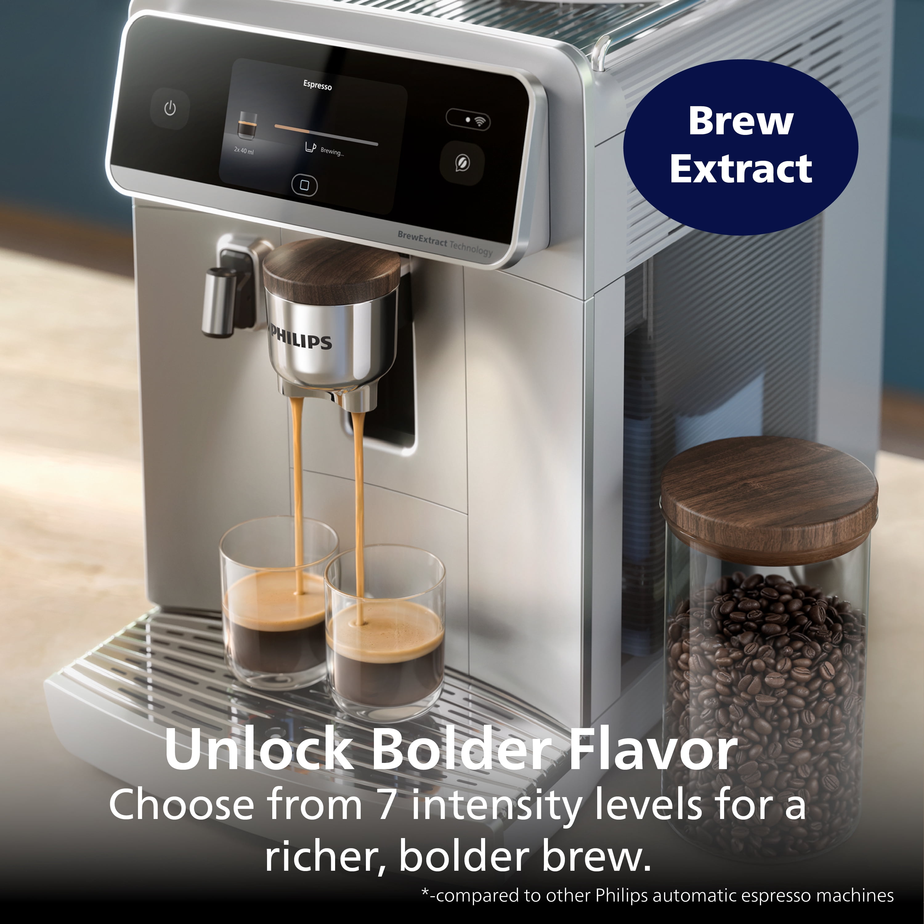 Philips Cafe Aromis 8000 Series Fully Automatic Coffee and Espresso Machine with LatteGo Pro, Chrome/Light Slate
