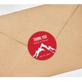 thumbnail image 3 of Darling Souvenir Round 45 Pcs Snowy Mountain Thank You Stickers Personalized Bride Groom Names And Date Envelope Seals-Red, 3 of 4