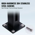 thumbnail image 4 of KFFKFF Glass Fastener, 37.4" Tall Glass Balustrade Support for 0.39"-0.47" Thick Toughened Glass, 304 Grade Stainless Steel Glass Attachment Clamp, Glass Ledge Support, 4 of 9