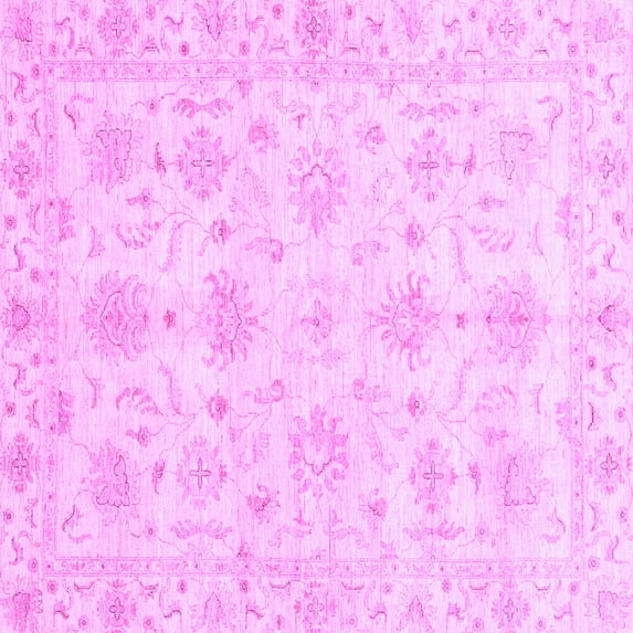 Ahgly Company Indoor Square Oriental Purple Modern Area Rugs, 3' Square